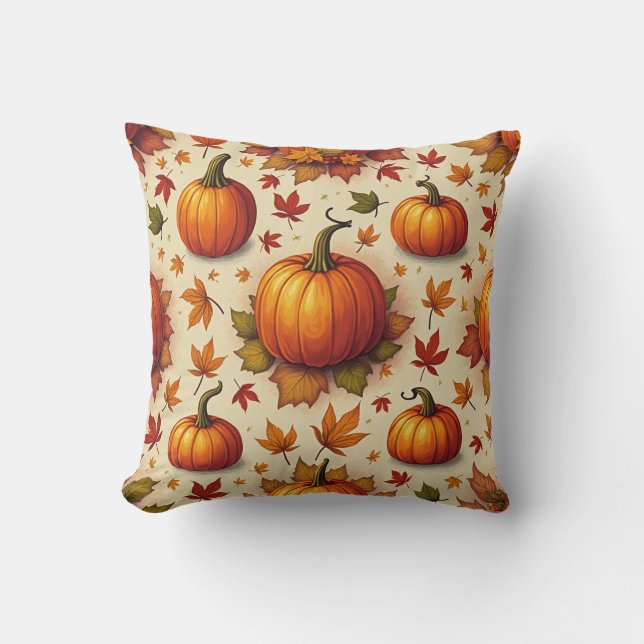 Autumn Pumpkin Cushion (Front)