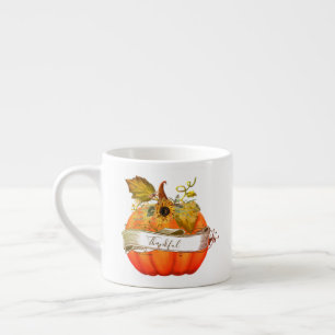 Autumn pumpkin customizeable  espresso cup