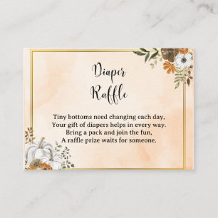 Autumn Pumpkin Diaper Raffle Card – Fall