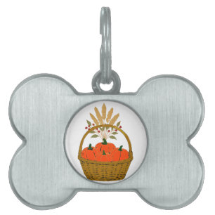 🐾 Autumn Pumpkin Dog Tag