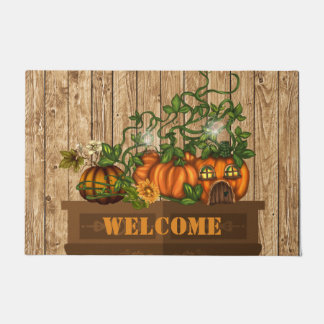Autumn Pumpkin Door Mat