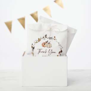 Autumn Pumpkin Fall Baby Shower Thank You Favour Bag