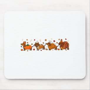 Autumn Pumpkin Fall Dachshund Thanksgiving Womens  Mouse Pad