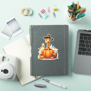 Autumn Pumpkin Fall Giraffe Thanksgiving Womens Me