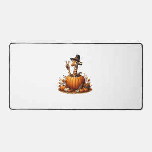 Autumn Pumpkin Fall Giraffe Thanksgiving Womens Me Desk Mat