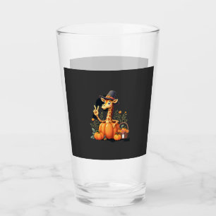 Autumn Pumpkin Fall Giraffe Thanksgiving Womens Me Glass