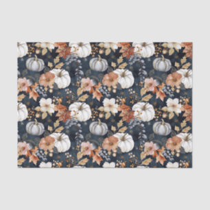 Autumn Pumpkin Fall Leaves Rustic Decoupage Tissue Paper
