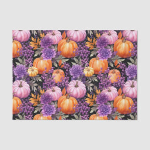 Autumn Pumpkin Fall Leaves Rustic Decoupage Tissue Paper