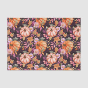 Autumn Pumpkin Fall Leaves Rustic Decoupage Tissue Paper