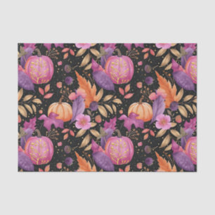 Autumn Pumpkin Fall Leaves Rustic Decoupage Tissue Paper