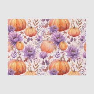 Autumn Pumpkin Fall Leaves Rustic Decoupage Tissue Paper