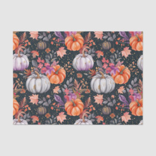 Autumn Pumpkin Fall Leaves Rustic Decoupage Tissue Paper