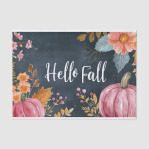 Autumn Pumpkin Fall Leaves Rustic Decoupage Tissue Paper