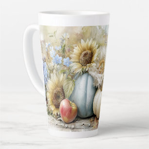 Autumn Pumpkin Floral Mug