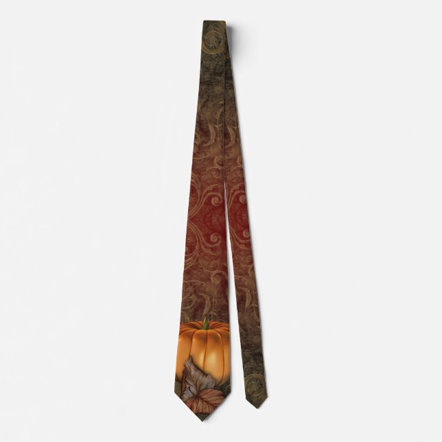 Autumn Pumpkin Halloween Tie (Front)