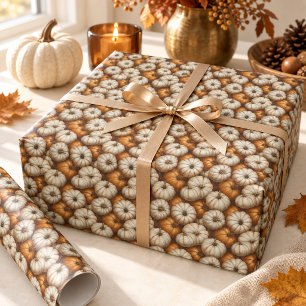 Autumn Pumpkin Harvest Halloween Thanksgiving Wrapping Paper
