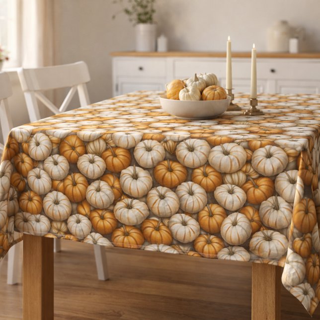 Autumn Pumpkin Harvest Pattern | Rustic Fall  Tablecloth (Creator Uploaded)