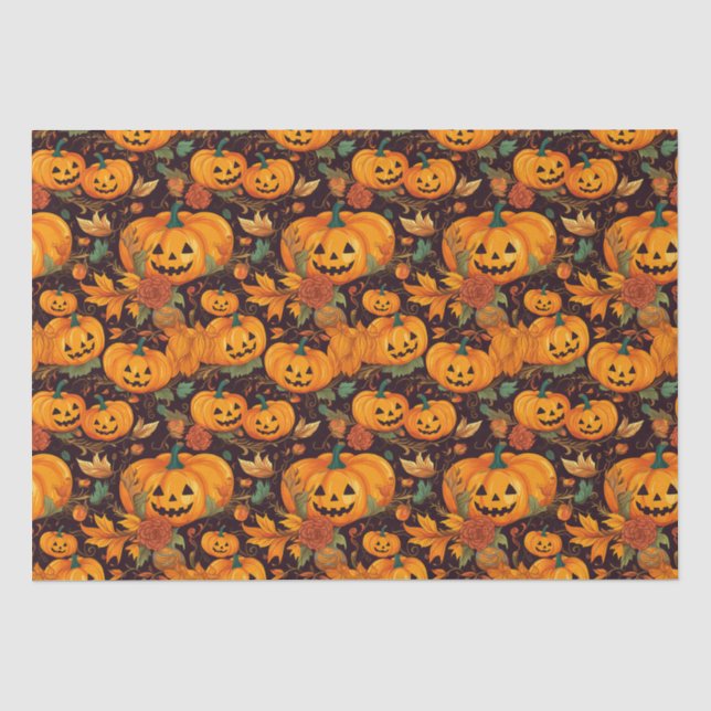 Autumn Pumpkin Harvest Tissue Paper (Front)