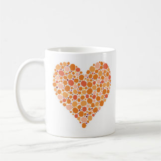 Autumn Pumpkin Heart Fall Leaves Colours October Coffee Mug