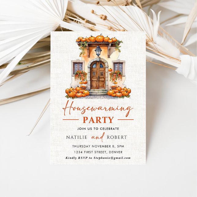 Autumn Pumpkin Housewarming Party Invitation (Creator Uploaded)