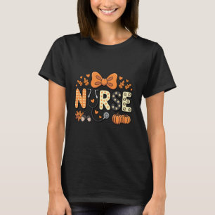 Autumn Pumpkin Nurse Stethoscope Happy Fall Yall W T-Shirt
