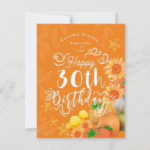 Autumn Pumpkin  Orange Holiday Card