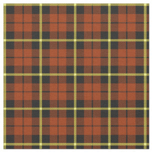 Autumn pumpkin orange yellow/black plaid print2 fabric