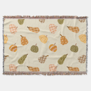 Autumn Pumpkin Patch – Rustic Fall Co Throw Blanket