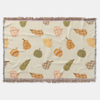 Autumn Pumpkin Patch – Rustic Fall Co Throw Blanket