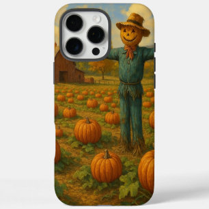 autumn pumpkin patch & scarewcrow iPhone 16 pro max case