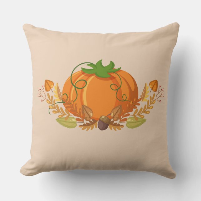 Autumn Pumpkin Pillow (Front)