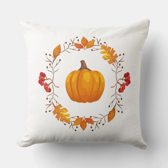 Autumn Pumpkin Pillow (Front)