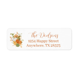 Autumn Pumpkin Return Address