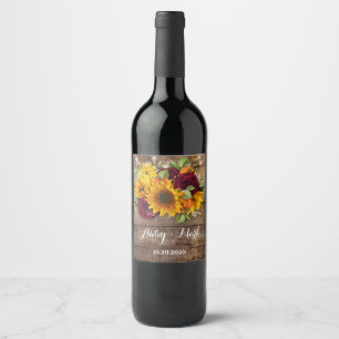 Autumn Pumpkin Rustic Wedding Label