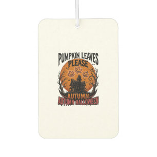 Autumn Pumpkin Shirt With Vintage Spooky Fall Leav Air Freshener
