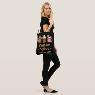 Autumn Pumpkin Spice Coffee Halloween Tote Bag