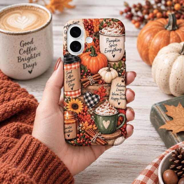 Autumn Pumpkin Spice Collage Case-Mate iPhone Case (Creator Uploaded)