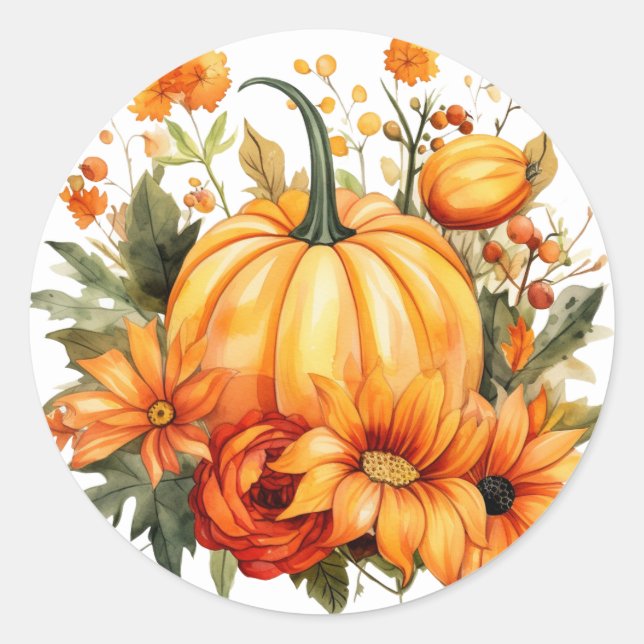 Autumn Pumpkin Stickers (Front)