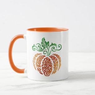 Autumn Pumpkin Swirl Mug
