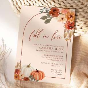 Autumn Pumpkin Terracotta Bridal Shower Invitation
