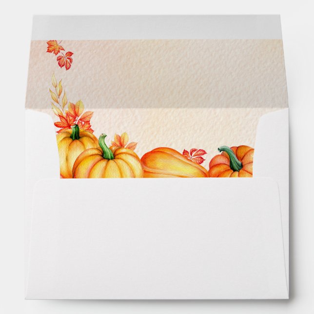Autumn Pumpkin | Thanksgiving Envelope (Back (Bottom))