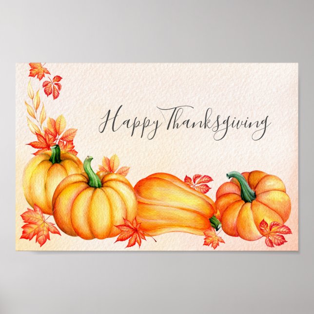 Autumn Pumpkin | Thanksgiving Poster (Front)