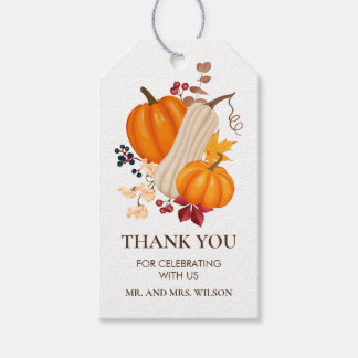 Autumn Pumpkin Wedding Thank You Tag