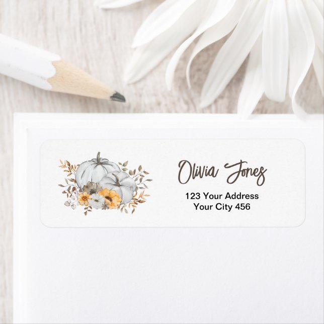 Autumn Pumpkins Address Labels (Insitu)