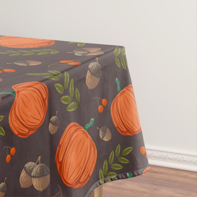 Autumn Pumpkins and Acorns Tablecloth (In Situ)