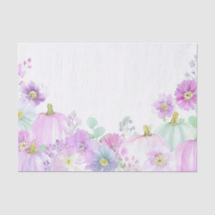 Autumn Pumpkins and Flowers Fall Decoupage Tissue Paper