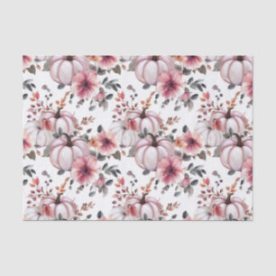 Autumn Pumpkins and Flowers Fall Pattern Decoupage Tissue Paper