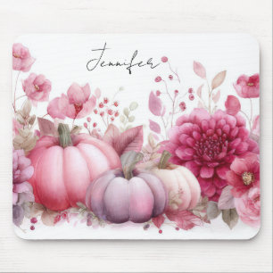 Autumn Pumpkins and Flowers  Mouse Pad