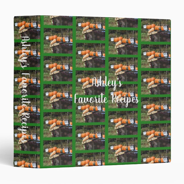 Autumn Pumpkins And Squash Personalized Recipe Binder (Front/Spine)