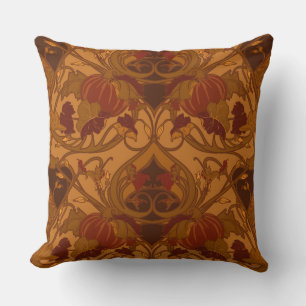Autumn Pumpkins and Vines Designer Pillow